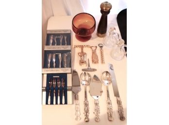 Assorted Mother Of Pearl Specialty Fork Sets By Cooper Ludlam With Decorative Bottle Openers
