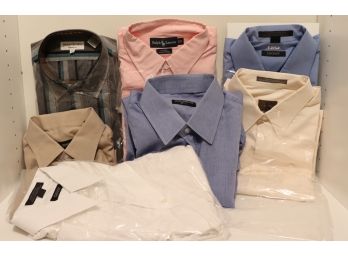 7 Men's Shirts By Well Known Makers, Sizes 17 34/35