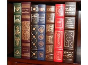 Seven Leather Bound Books By The Franklin Library