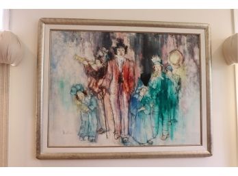 'Carnival ' Original Oil Painting By Sahall With Certificate Of Authenticity