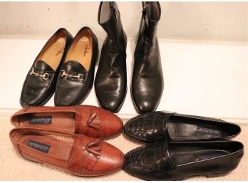 Four Pairs Of Men’s Shoes - Size 9 1/2. Brands Include: Cole Hahn, Bally 10M, Giorgi Brutinio