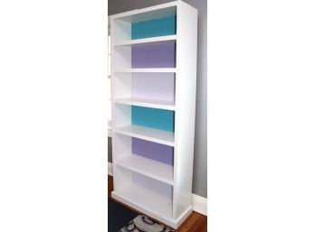 Fun Wood Bookcase With A Painted Back, Great For Kids Rooms