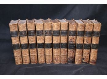 Antique Leather-Bound Books Works Of Edmund Burke 1877 Boston Little Brown & Company