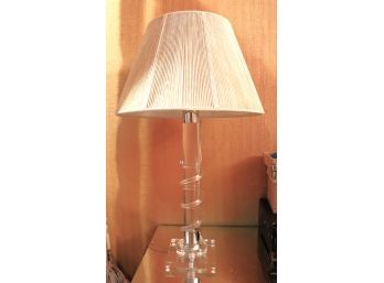 Fabulous Vintage Lucite Table Lamp With A Swirl Design