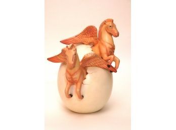 Pegasus Hatching From Egg Art Sculpture Signed By The Artist Sergio Bustamante