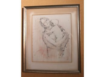 Framed Watercolor On Paper Signed By The Artist B. Lucchnesi