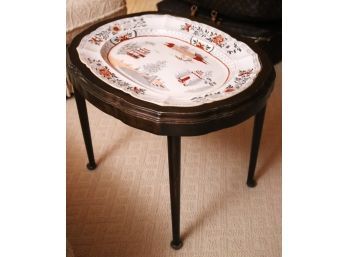 Asian Style Tray Table With Insert