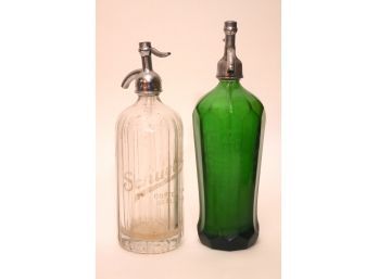 Schueles Glass Bottle Hinsdale B. Corp 53 Spout & Blacchar Mineral Brooklyn NY Bottle With Dixie Rock Spout