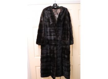 Max Bogen Black Mink Fur Jacket/Coat Size Small, Unzips Into A Shorter Jacket