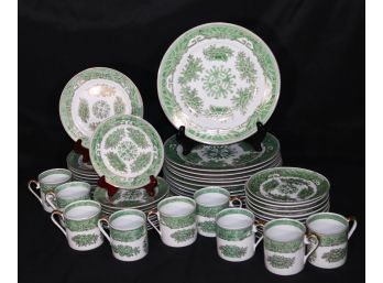 Green & White 6993 Fine Bone China Made Exclusively For Carol Fupek
