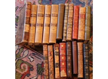 Collection Of Antique Books Includes Assorted Titles & Authors As Pictured