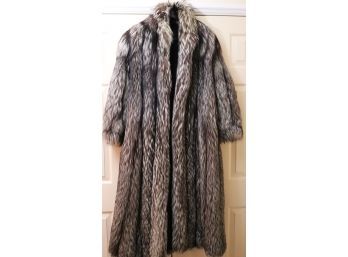 Karl Lagerfield Racoon Fur Appx. Size L/XL By Max A Million For Bloomingdales, Multi Color With Button.