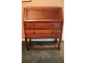 Antique Wood Secretary Desk In Good Condition For Age