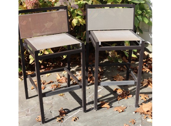 2 Contemporary Outdoor Patio Stools By Janus Et Cie