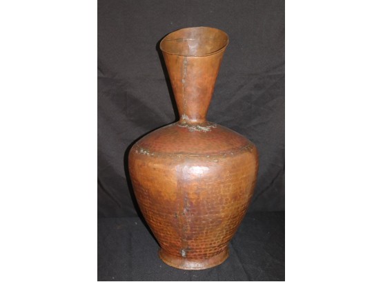 Amazing Vintage Handmade/Hammered Copper Vase, Stands Over 2 Feet Tall