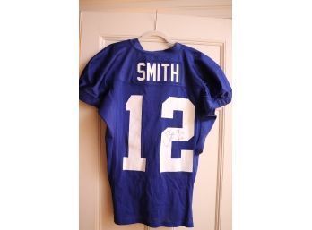 NFL Giants Wide Receiver, Steve Smith Jersey Signed, No 12 Size 42