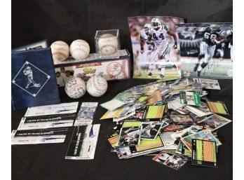 Sports Collectibles - Jets Autographed Photos, Rudy Giuliani Signed Baseballs, Assorted Cards & Ticket Stu