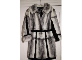 Ben- Ric Artistry In Furs Womens Multi Toned Fur Jacket Size Small  With Velvet Trim