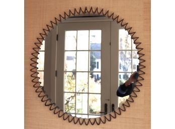 Stylish Wall Mirror Encased In A Metal