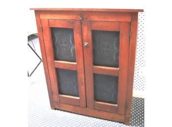 Vintage Rustic Wood Pie Cabinet