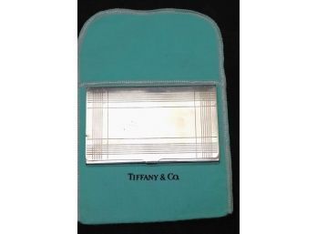 Tiffany & Co Sterling Business Card Holder With Dust Pouch