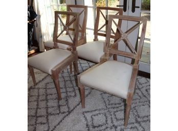 4  Wood Frame Side Chairs  Or Dining  Chairs