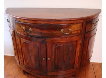Antique Style Demilune Rosewood Console