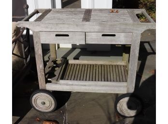 Kingsley Bate Genuine Teak Wood Serving Cart, Needs Cleaning & Some Fresh Oil