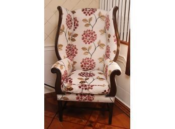 Fabulous High Flair Wing Chair, High Style Wing Chair With Walnut Trim And Serpentine Wings By Focus On