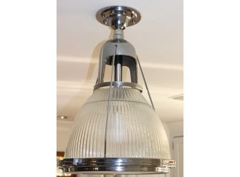 Industrial Style Light Canopy Fixture Approx 15-Inch Diameter X 19.5 Inch Tall