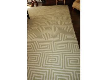 .Large Woven Area Rug With Geometric Design Approx. 12 Feet X 16 Feet