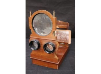 Wooden Viewing Box With One Viewing Card Circa 1900 As Per Receipt