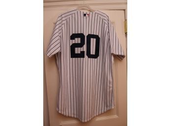 New York Yankees Jorge Posada Signed Jersey Catcher For The Yankees, Number 20 Authentic Majestic Size 48
