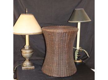 Collection Includes Lamps & Wicker Stool
