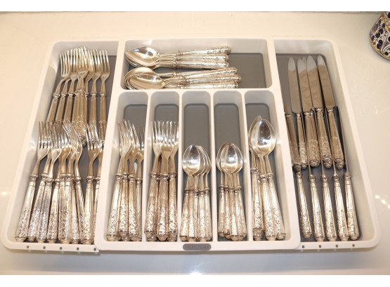 Alain St. Joanis French Cutlery / Silverware Set With Engraved Handles
