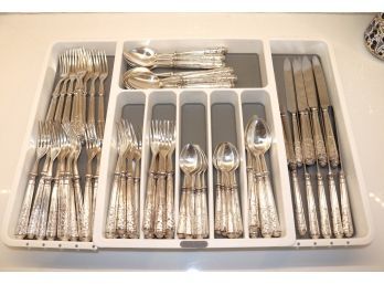 Alain St. Joanis French Cutlery / Silverware Set With Engraved Handles