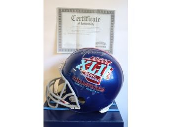 Eli Manning Autographed / Signed Helmet From Superbowl 42 With COA