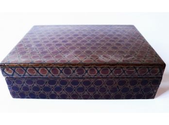 Interesting Decorative Box With Lacquered Tortoise Shell Motif