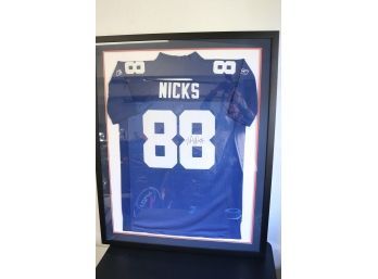 Hakeem Nicks 88 Autographed / Signed & Framed NY Giants Football Jersey