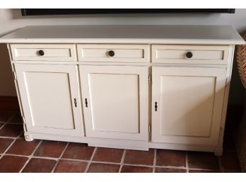 French Country Style Cream Colored Cabinet Or Buffet