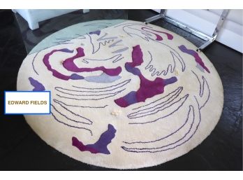 Large Round Area Rug By Edward Fields