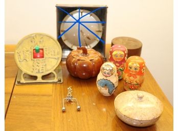 Lot Of Decorative Miniatures, Clock Not Included