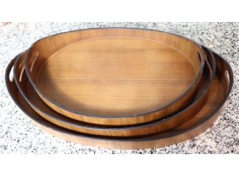 Decorative Wood Stacking Serving Trays