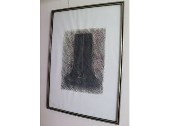 Signed Beverly Pepper 1987 116 / 175 Lithograph In Wood Frame