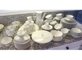 Large Lot Of Rosenthal White Fine Porcelain, Step Back Into Time With Unique Design