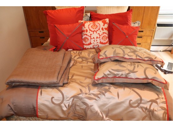 Bedding Set For Queen Size Bed Includes 9 Pieces, No Sheets Included