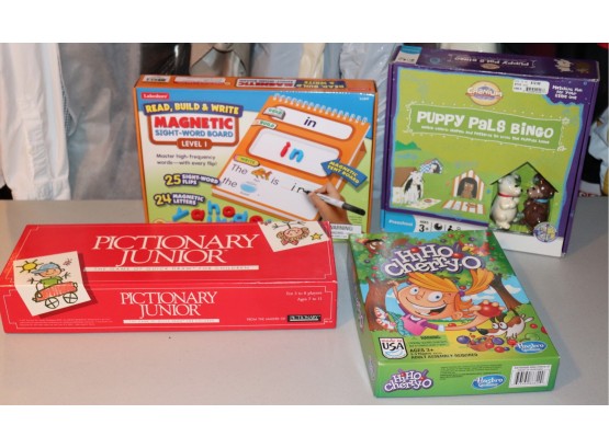 Children's Games Includes Pictionary Junior, HiHo Cherry-O, And Puppy Pals Bingo