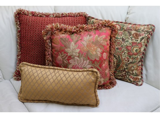 Lot Of 4 Decorative Pillows 16' - 18'