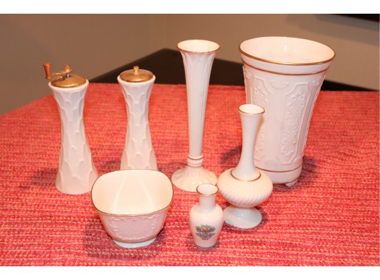 Lenox Vases And Salt & Pepper Grinders