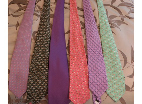 Lot Of Assorted Mens Ties Includes Vineyard Vines And Brooks Brothers